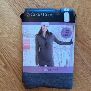 Cuddl Duds Women's Charcoal Cowl Neck Sweater